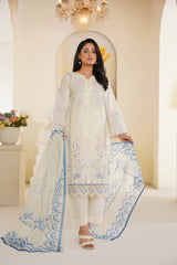 Threads & Weaves Ivory Breeze - Embroidered Lawn Ready to Wear 3PC-RTWL26103S