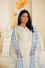 Threads & Weaves Ivory Breeze - Embroidered Lawn Ready to Wear 3PC-RTWL26103S