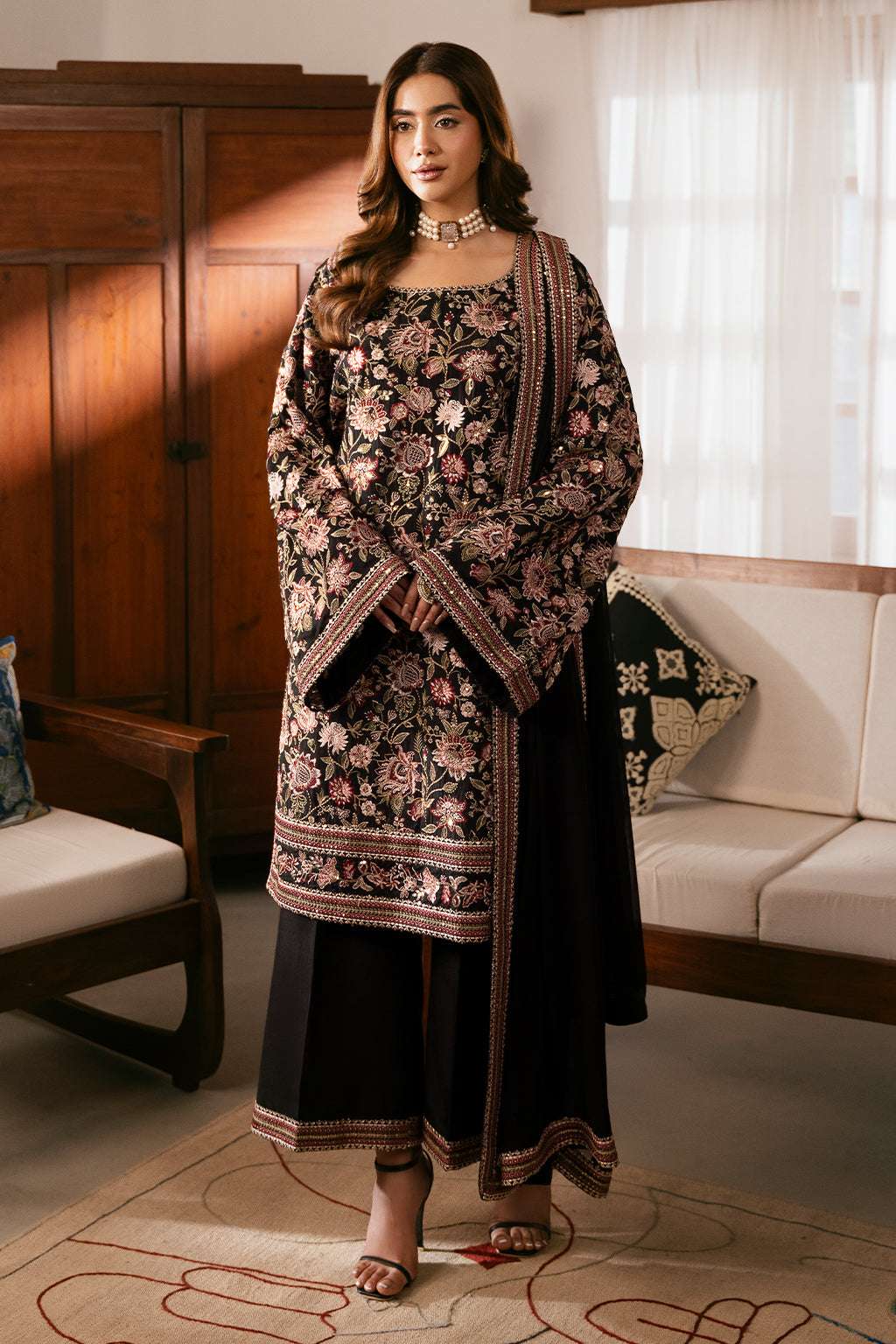 Meeru By Sheenora Stitched 3 Piece Formals Collection-MIDNIGHT LUXE