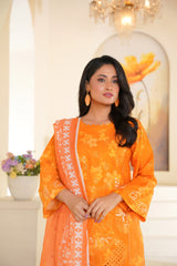 Threads & Weaves Amber Glow - Embroidered Lawn Ready to Wear 3PC-RTWL26104S