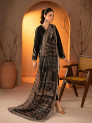 Tng By Md Odhni Collection-Taj Mahal odhni (Black)