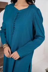 Tiraz Stitched 2 Piece Winter Suit-Firuzeh