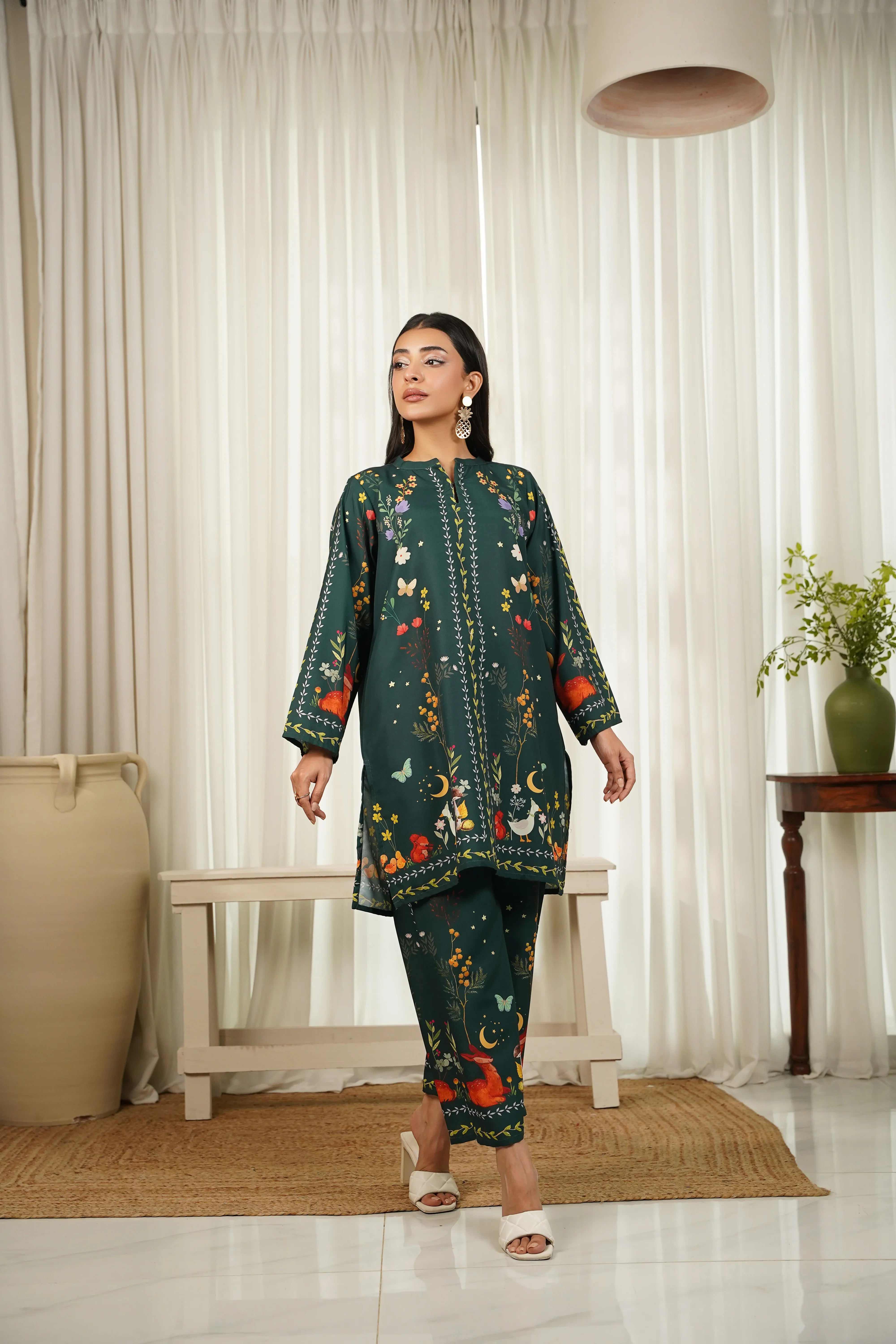 Dhaga Stitched 2 Piece Crepe Collection'2025-Jade
