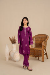 Khayat Stitched Co Ords Cambric Winter Kids Collection'2025-Plumora - Winter