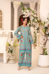 Zar E Gul By Abeera Stitched 2 Piece Poly Lawn Collection'2025-ZG-06