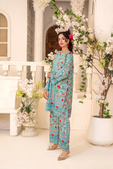 Zar E Gul By Abeera Stitched 2 Piece Poly Lawn Collection'2025-ZG-06