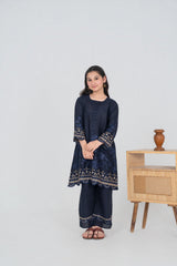 Khayat Stitched Co Ords Summer Lawn Cotton Suit-Navira