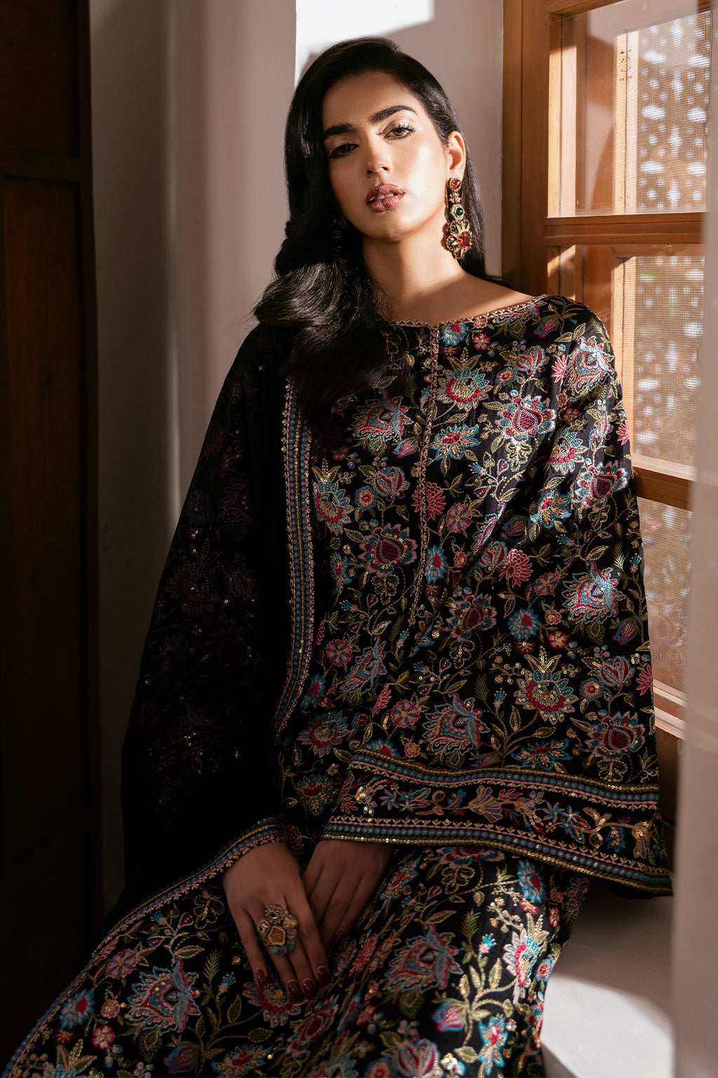 Meeru By Sheenora Stitched 3 Piece Formals Collection-MIDNIGHT ELEGANCE