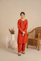Khayat Stitched Co Ords Cambric Winter Kids Collection'2025-Rostera - Winter
