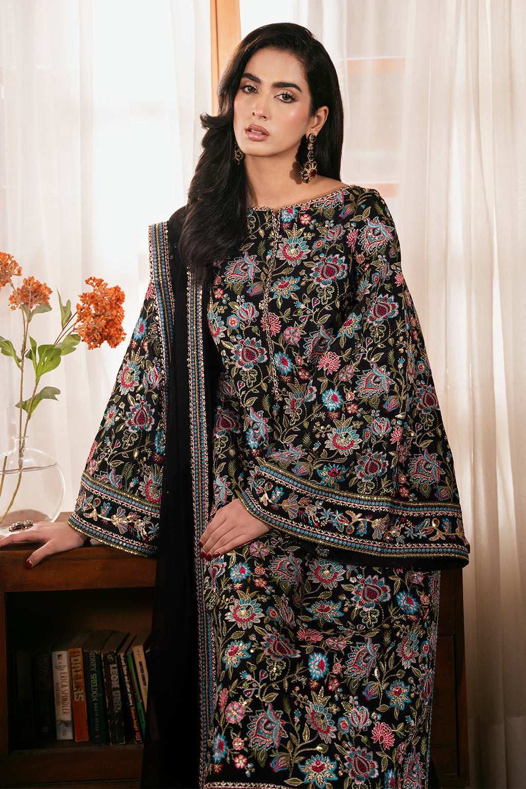 Meeru By Sheenora Stitched 3 Piece Formals Collection-MIDNIGHT ELEGANCE