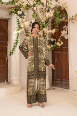 Zar E Gul By Abeera Stitched 2 Piece Poly Lawn Collection'2025-ZG-09
