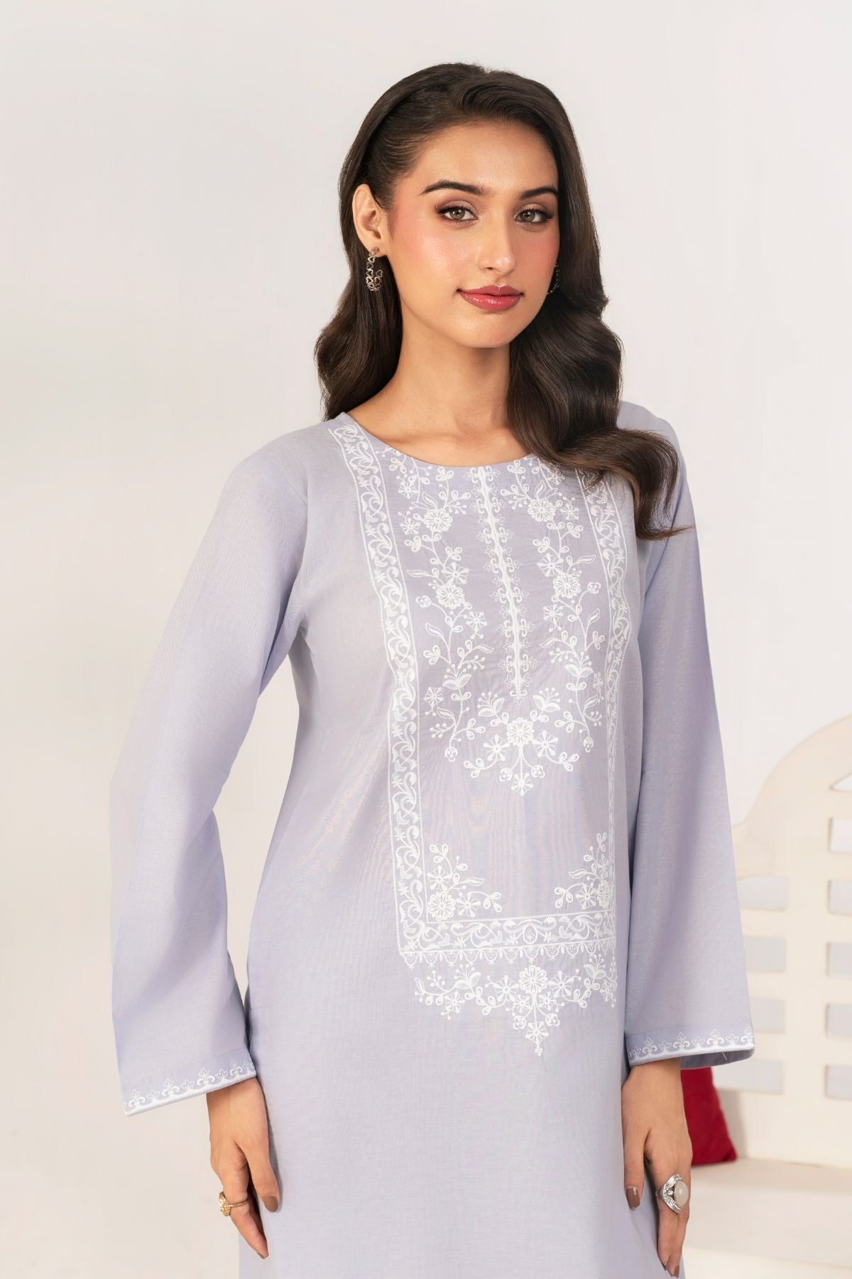 Ahlam By Safa Textile 2 Piece Embroidery Lawn Eid Edit Collection'2025-Suit (light purple)