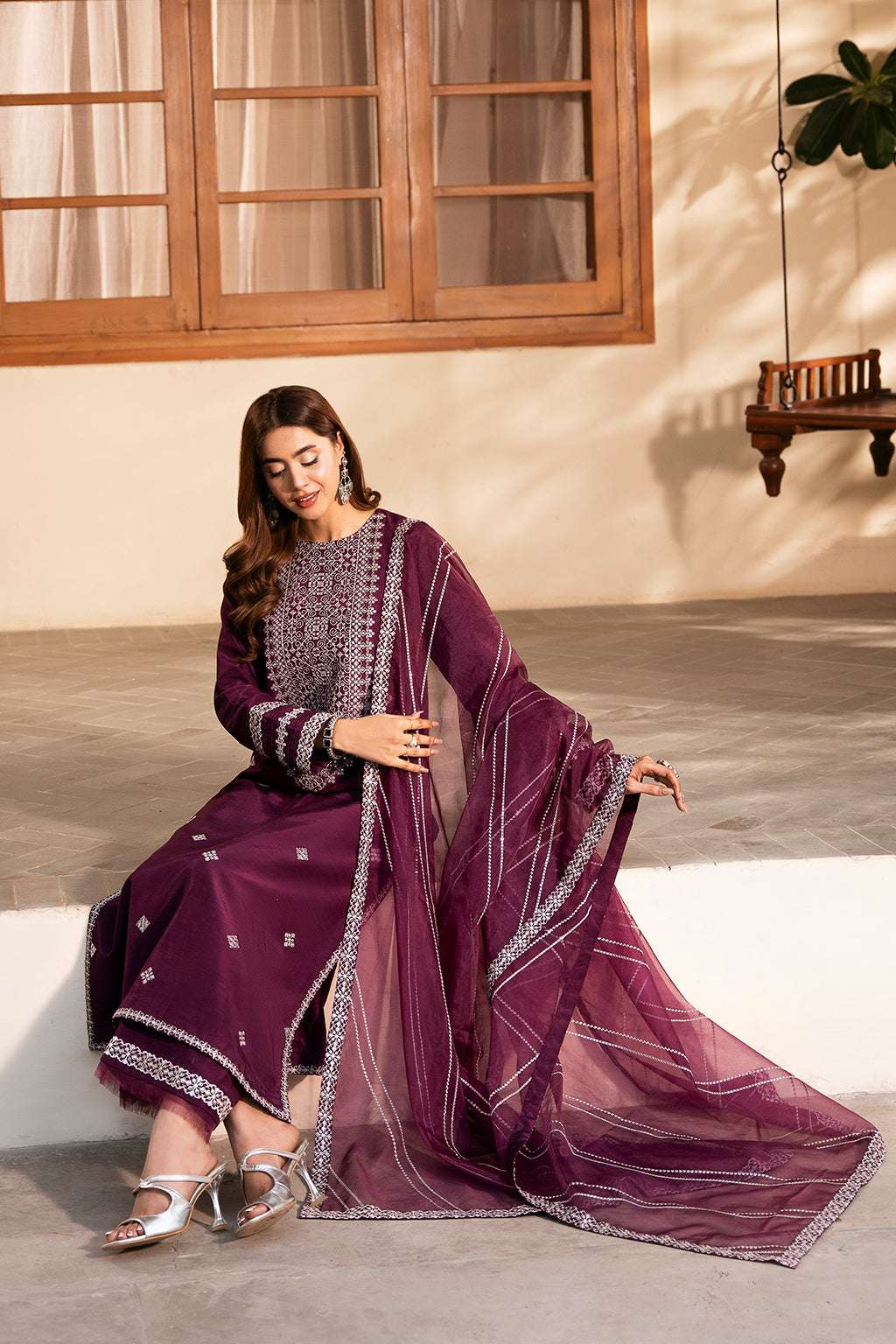 Meeru By Sheenora Stitched 3 Piece Formals Collection-CHENILLE