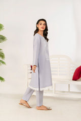 Ahlam By Safa Textile 2 Piece Embroidery Lawn Eid Edit Collection'2025-Suit (light purple)