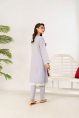 Ahlam By Safa Textile 2 Piece Embroidery Lawn Eid Edit Collection'2025-Suit (light purple)