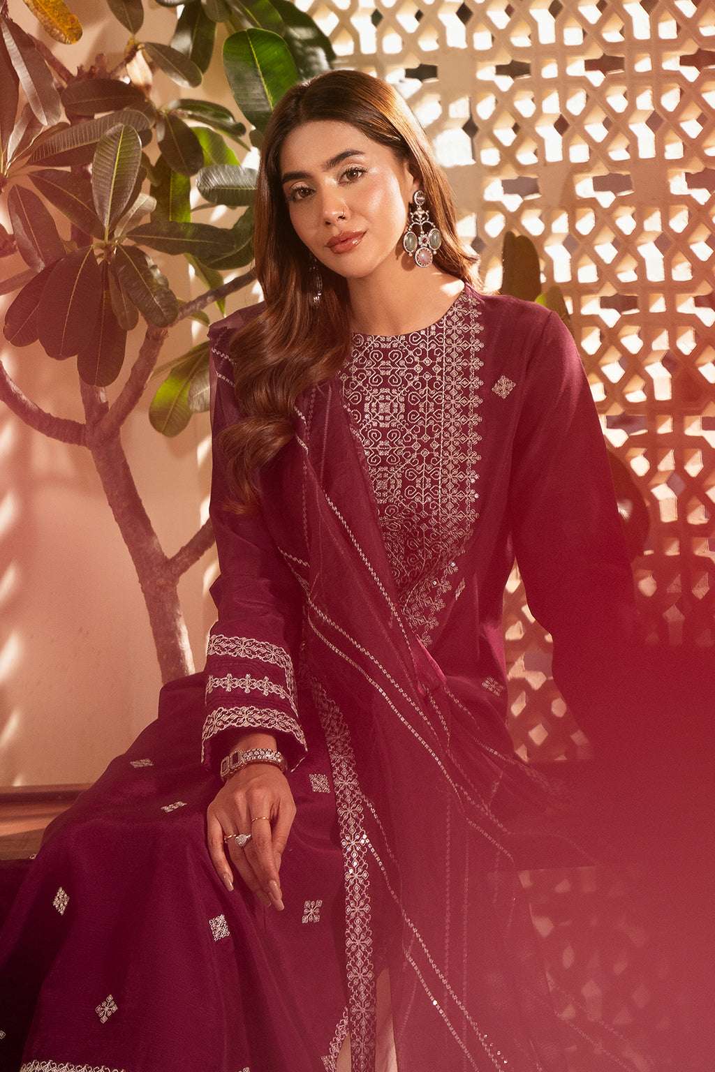 Meeru By Sheenora Stitched 3 Piece Formals Collection-CHENILLE