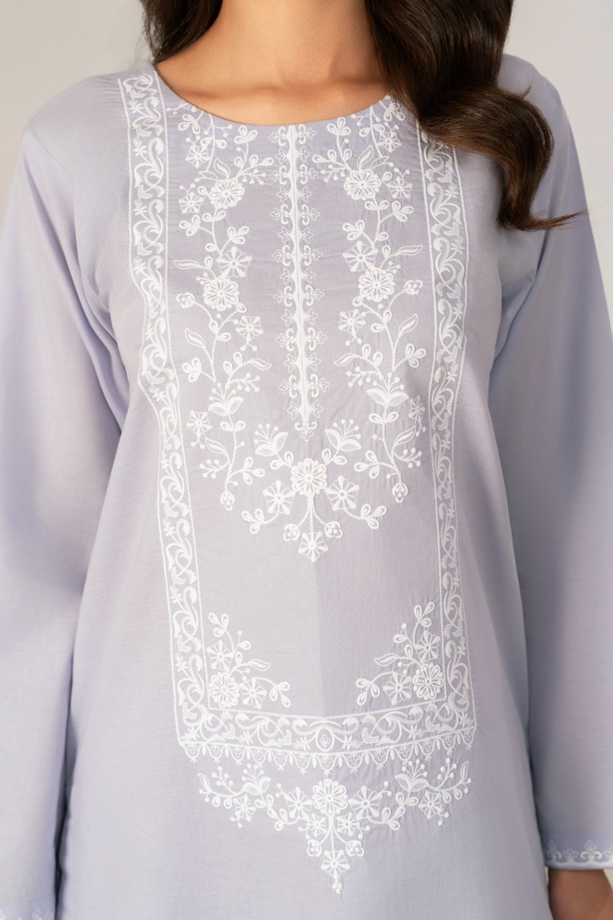 Ahlam By Safa Textile 2 Piece Embroidery Lawn Eid Edit Collection'2025-Suit (light purple)