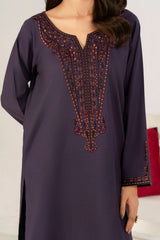 Ahlam By Safa Textile 2 Piece Embroidery Lawn Eid Edit Collection'2025-Suit (purple)
