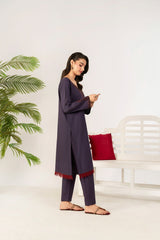 Ahlam By Safa Textile 2 Piece Embroidery Lawn Eid Edit Collection'2025-Suit (purple)