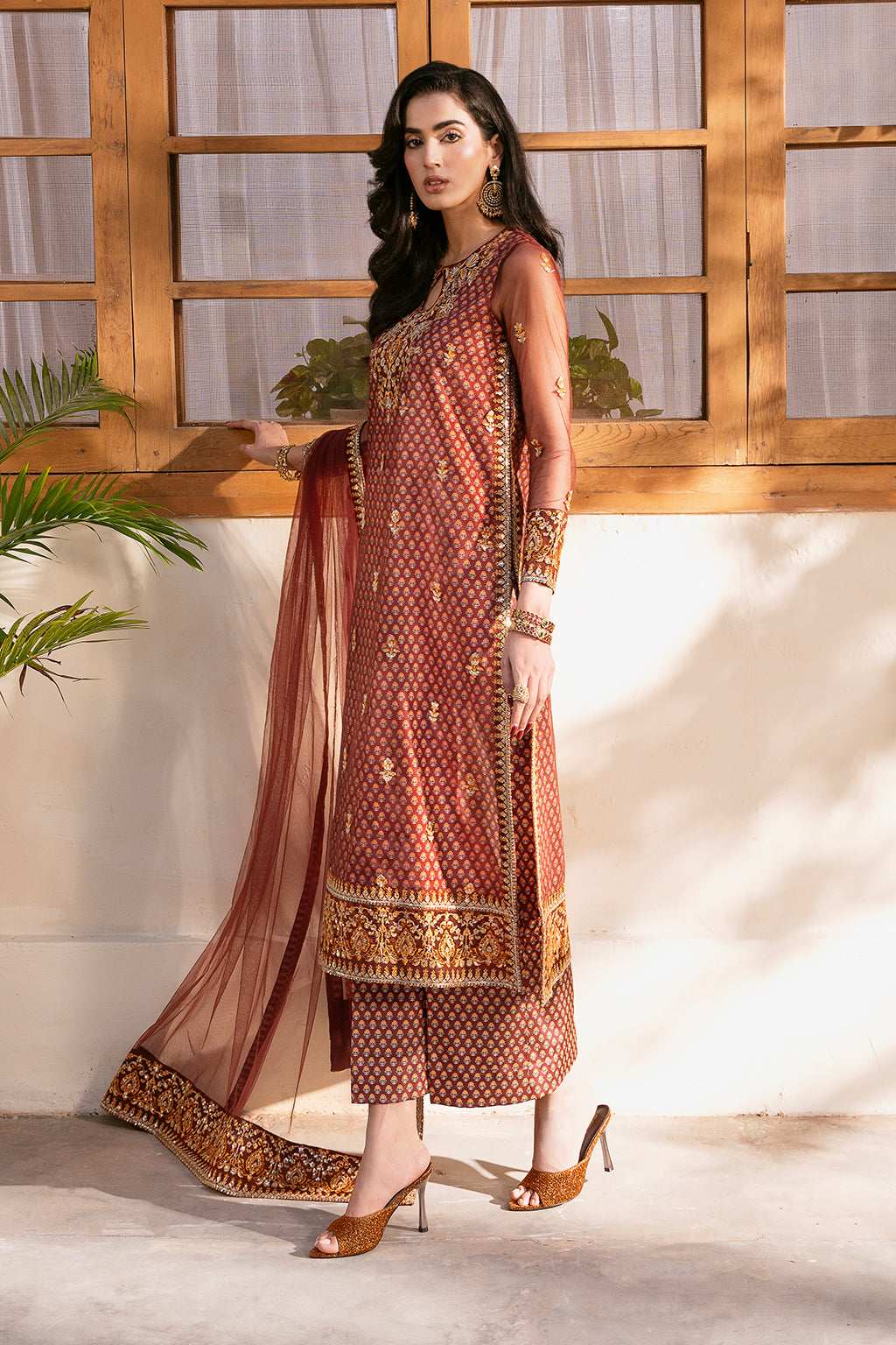 Meeru By Sheenora Stitched 3 Piece Formals Collection-SAVI