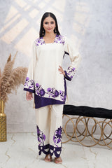 Premier Essence By Neesh Stitched Co Ords Summer Suit-Fondent - 2 Piece