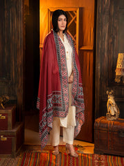 Tng By Md-Ajrak Mosaic Odhni | Redish