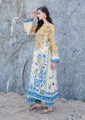 Oasis by Meerak Stitched 2 Piece Silk Lawn Kaftan-KF - 01