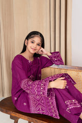 Khayat Stitched 2 Piece Casual Winter Kids Suit-Banafsaj 2Pc