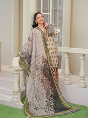 Tng By Md Stitched 3 Piece-Ashnoor | 3 Piece | Printed | Cream