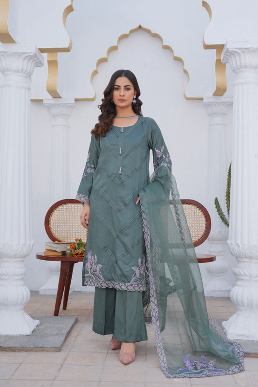 Threads & Weaves Stitched 3 Piece Pret Emb Viscose Collection-01