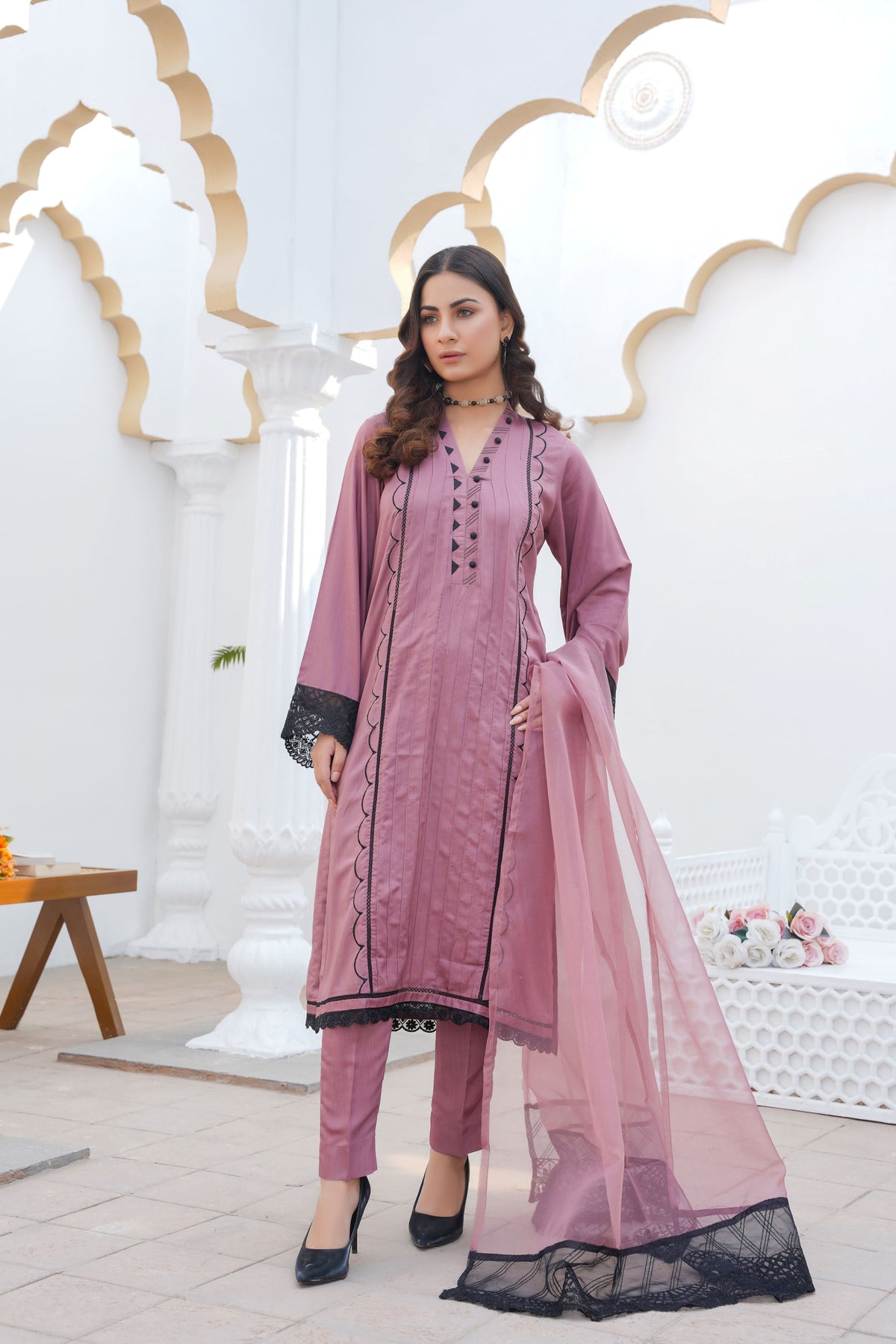 Threads & Weaves Stitched 3 Piece Pret Emb Viscose Collection-04