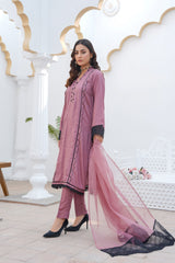 Threads & Weaves Stitched 3 Piece Pret Emb Viscose Collection-04