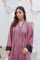 Threads & Weaves Stitched 3 Piece Pret Emb Viscose Collection-04