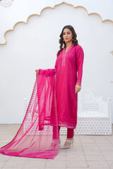 Threads & Weaves Stitched 3 Piece Pret Emb Viscose Collection-05