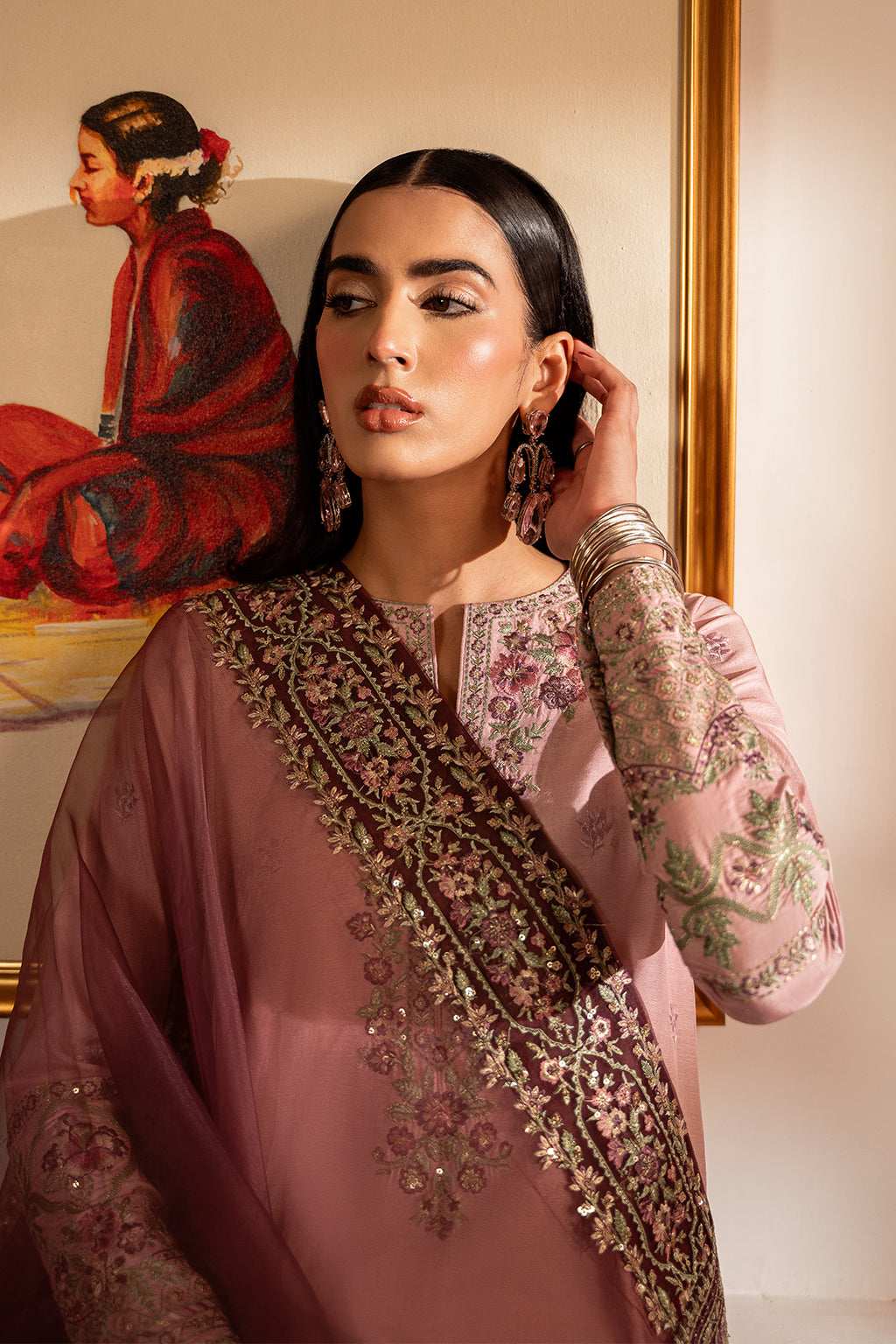 Meeru By Sheenora Stitched 3 Piece Formals Collection-LILAC SERENITY