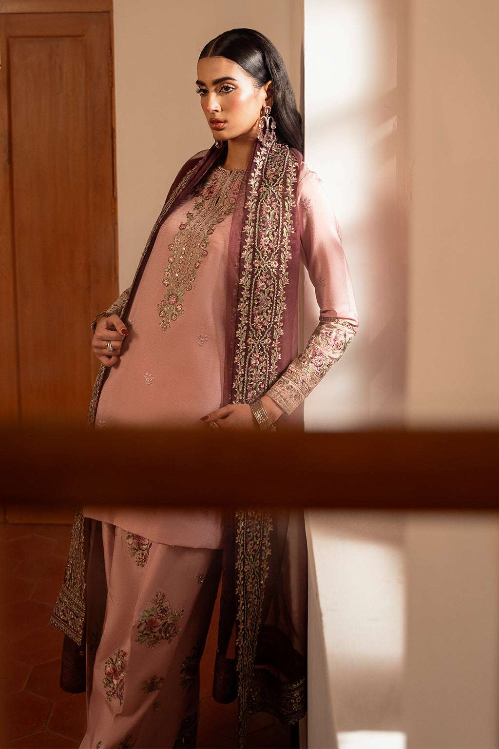 Meeru By Sheenora Stitched 3 Piece Formals Collection-LILAC SERENITY