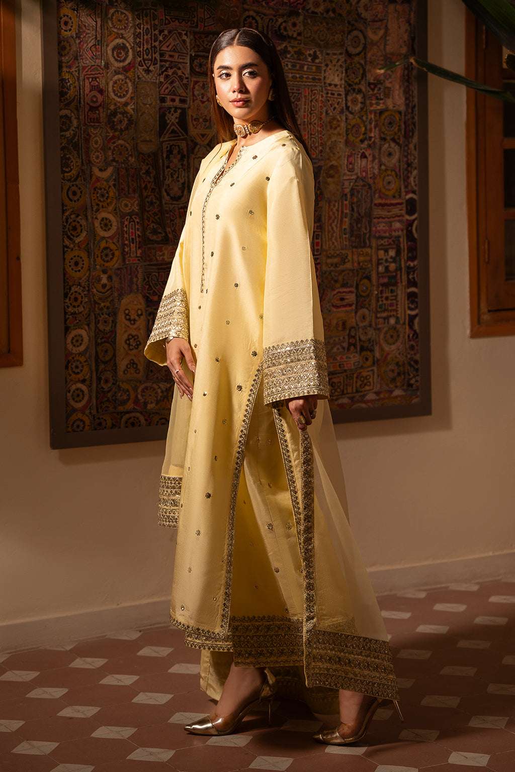 Meeru By Sheenora Stitched 3 Piece Formals Collection-PERIDOT