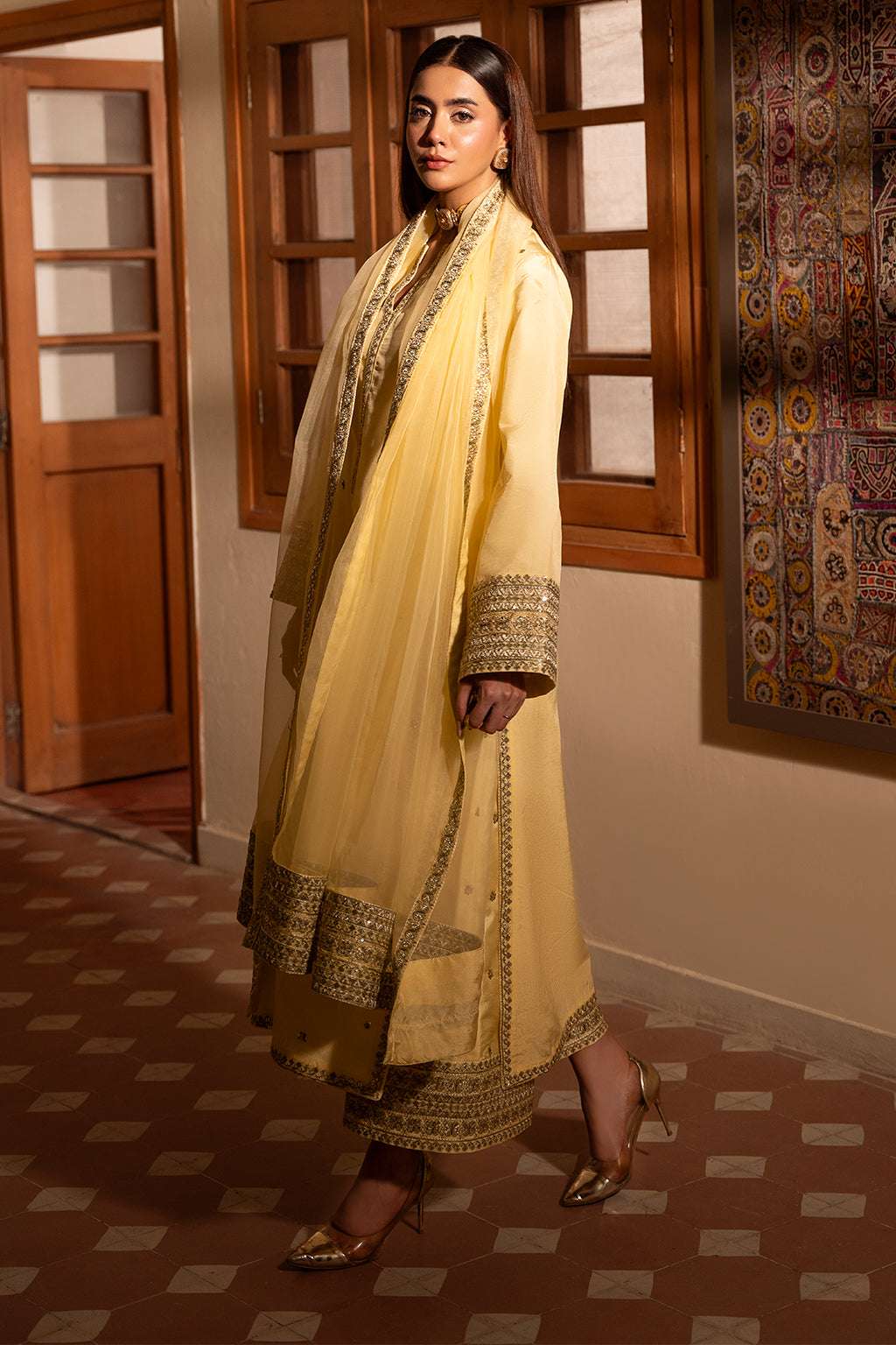 Meeru By Sheenora Stitched 3 Piece Formals Collection-PERIDOT