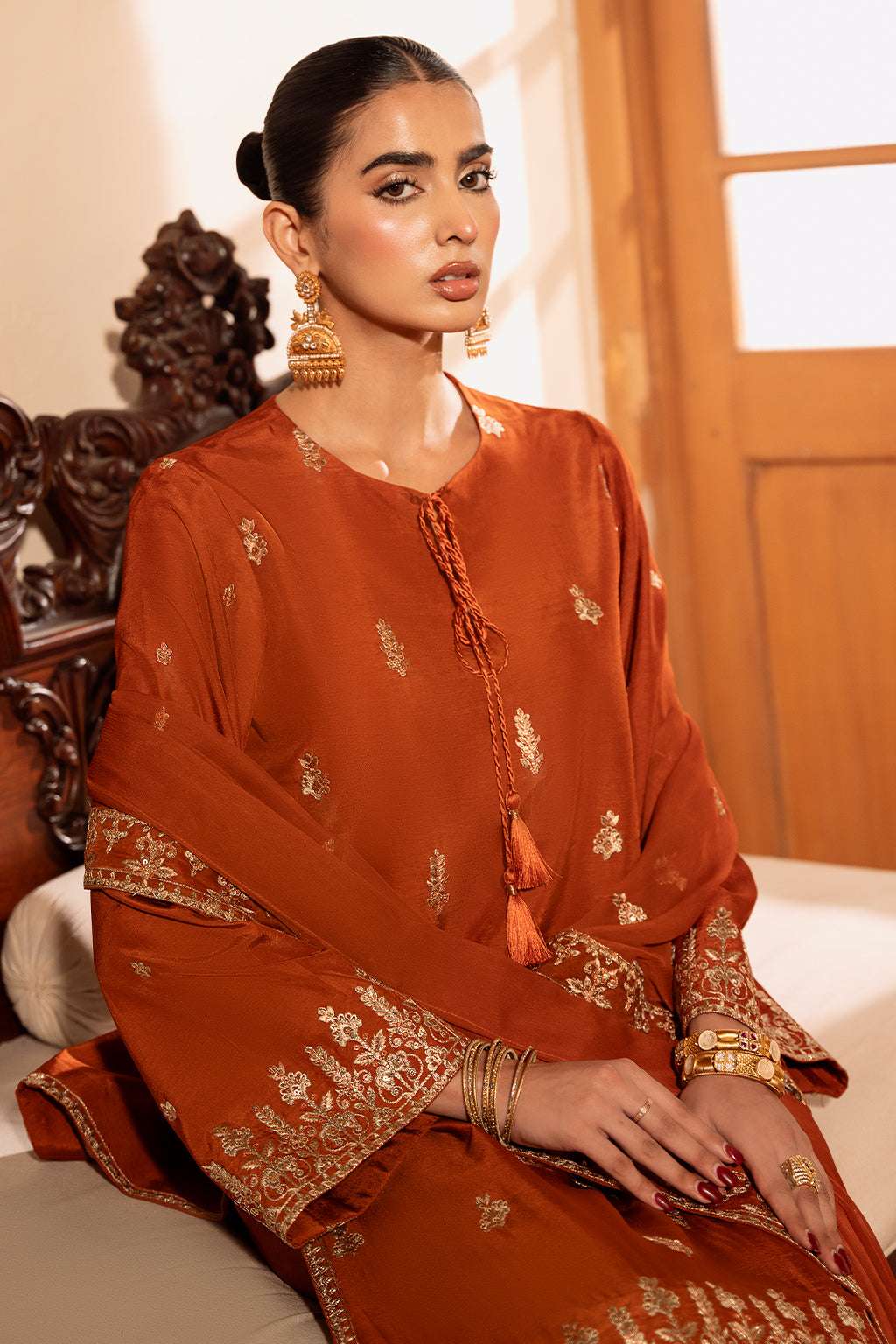 Meeru By Sheenora Stitched 3 Piece Formals Collection-RUSTIC CHARM