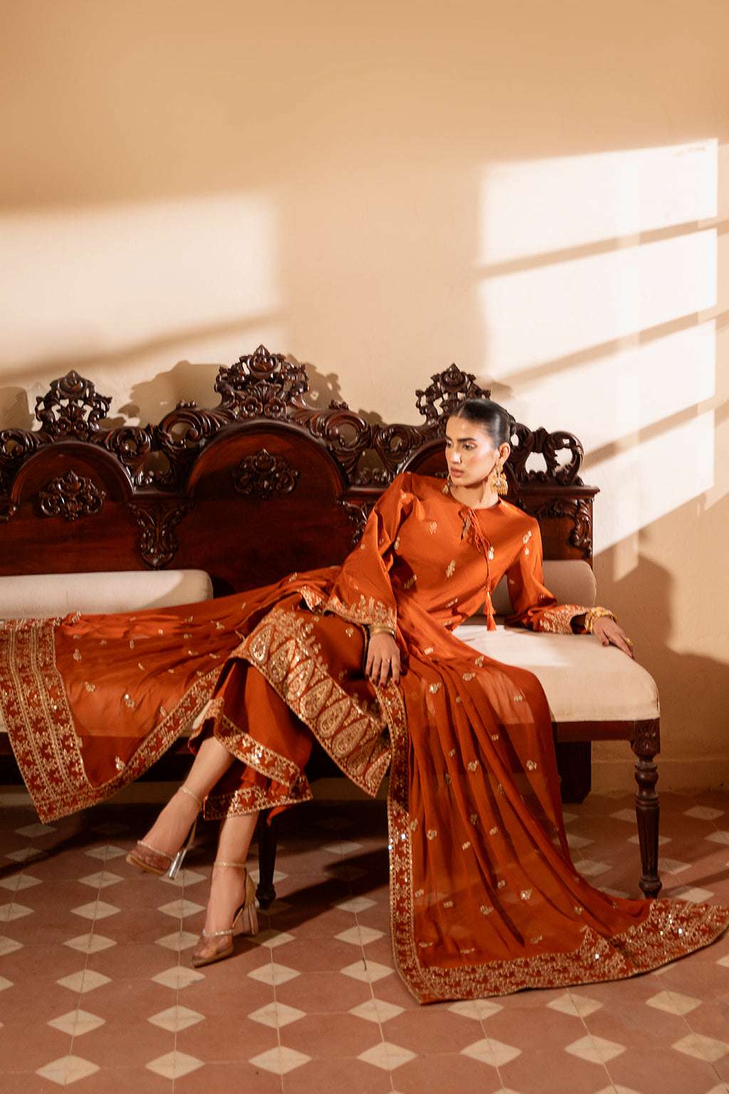 Meeru By Sheenora Stitched 3 Piece Formals Collection-RUSTIC CHARM