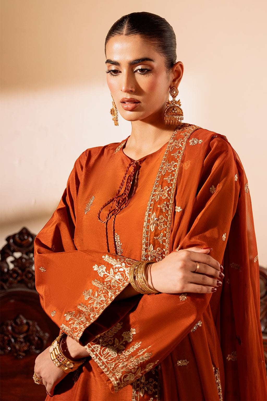 Meeru By Sheenora Stitched 3 Piece Formals Collection-RUSTIC CHARM