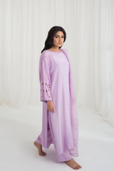 Charaghan By Qariney Stitched 3 Piece Winter Vol-02 Collection'2024-Shades of Lilac