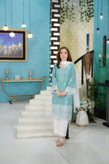 Urban Cut 2 Piece Cotton Dobby Chikankaari Embroidered Suit