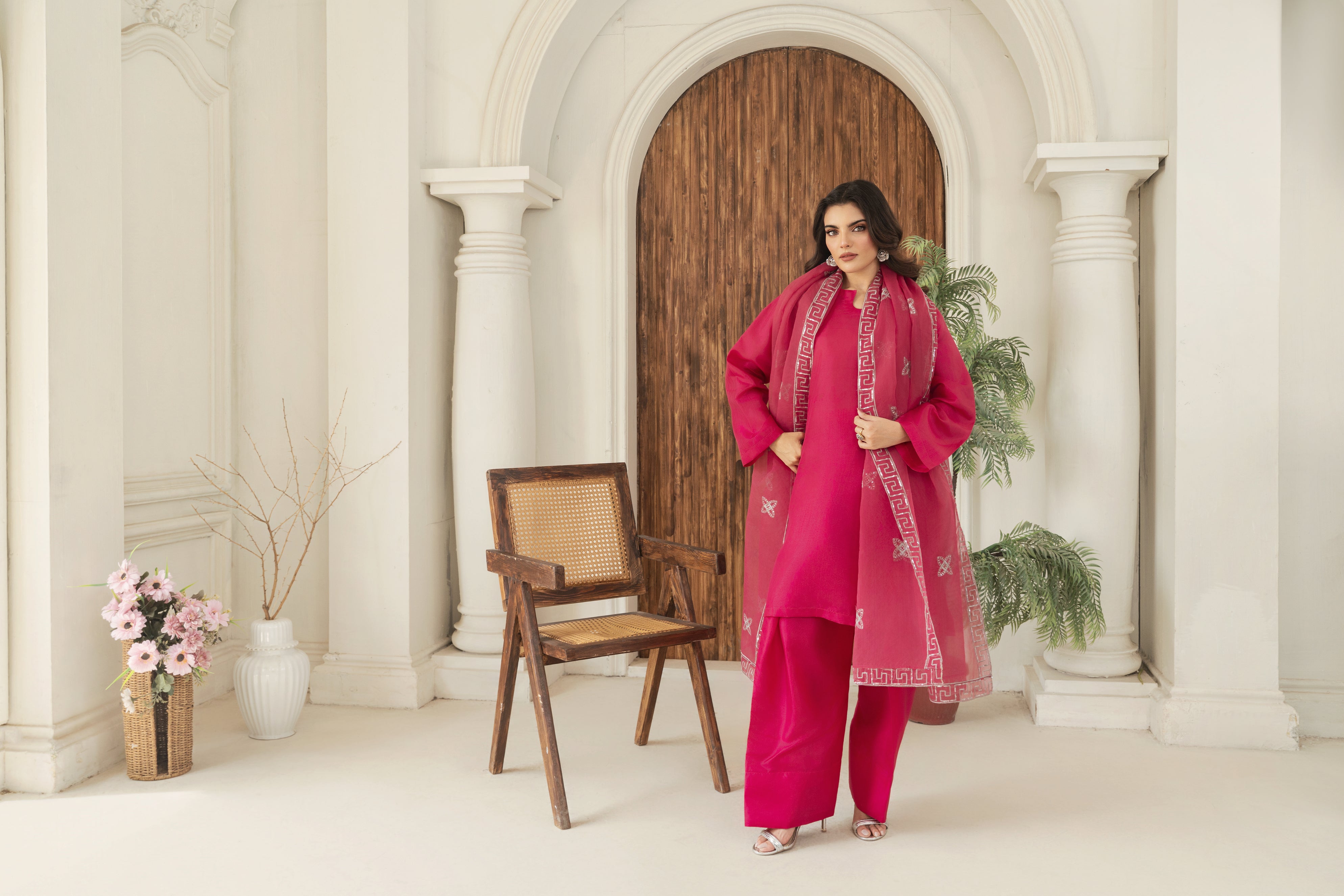 Zoya Zafar Stitched 3 Piece Silk Collection'2025-Farshi Shalwar 12
