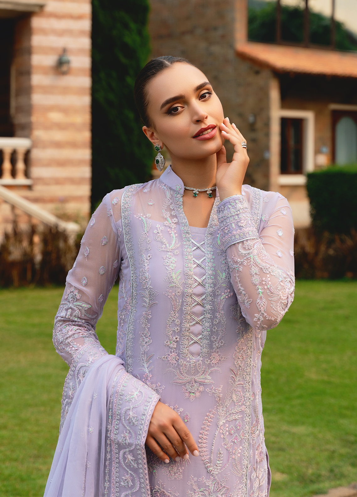 Gulaal Unstitched 3 Piece Luxury Emb Pret Collection'2025-Ariya (GL-EP-2024-19)