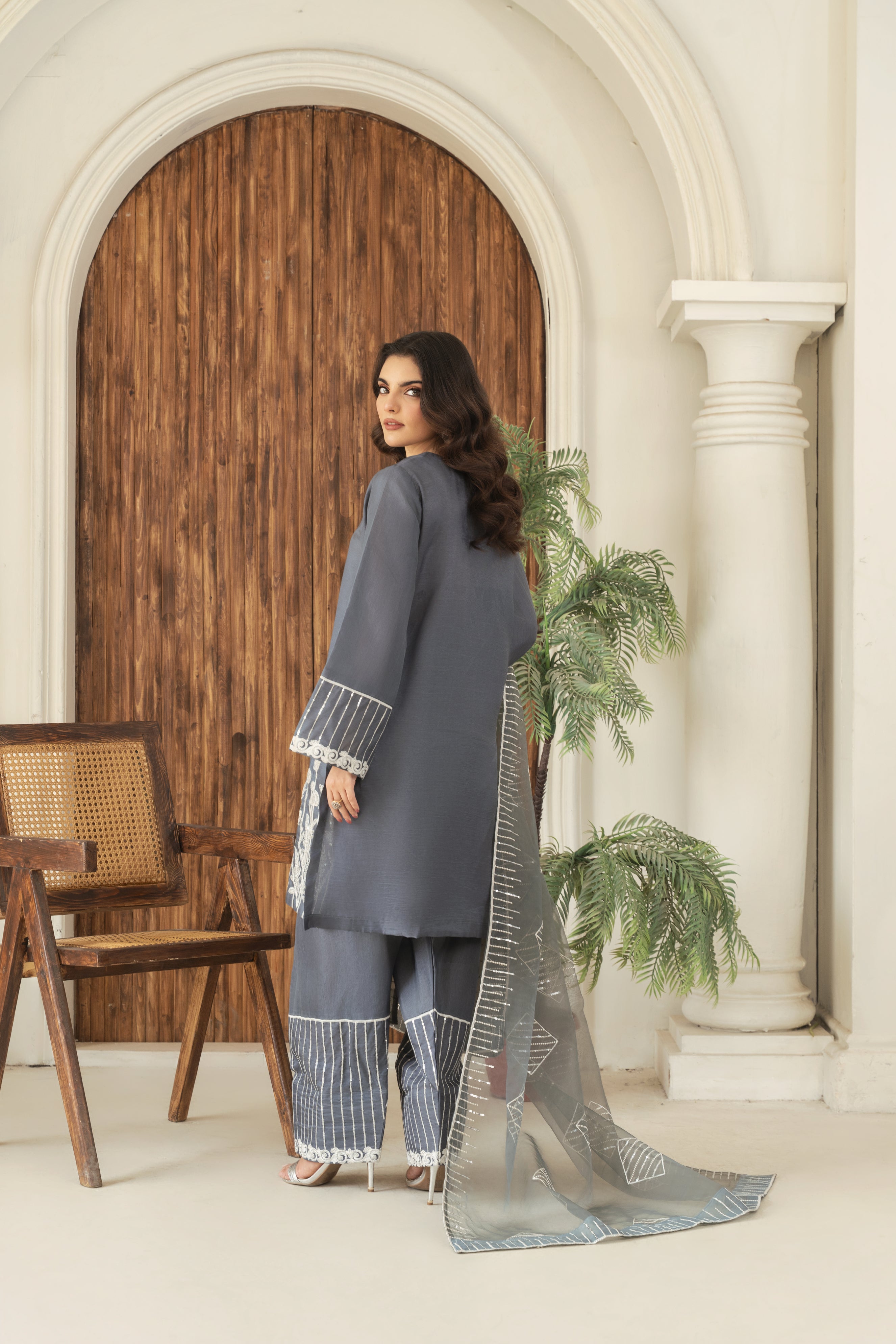 Zoya Zafar Stitched 3 Piece Silk Collection'2025-Farshi Shalwar 11