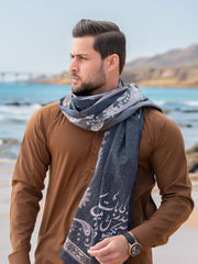 Tng By Md Men Stole Collection-Gehrai Stole (Black - Men)