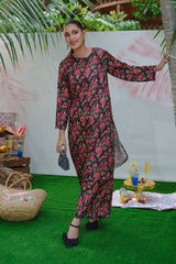 Rozana By Opole Stitched 2 Piece Digital Printed Arabic Lawn Collection'2025-Black Blossom