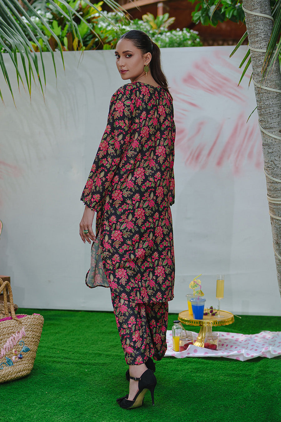 Rozana By Opole Stitched 2 Piece Digital Printed Arabic Lawn Collection'2025-Black Blossom