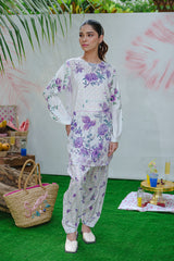 Rozana By Opole Stitched 2 Piece Digital Printed Arabic Lawn Collection'2025-Lilac Bloom